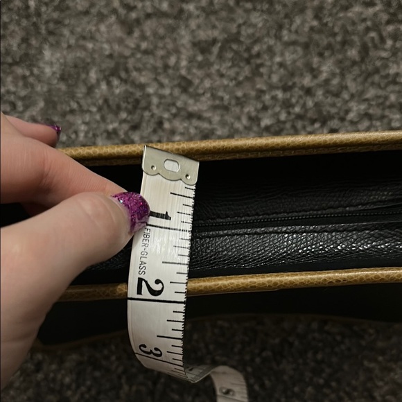 MORABITO PARIS Black & Brown Leather Clutch Bag Cosmetic Hand Bag - Picture 13 of 13